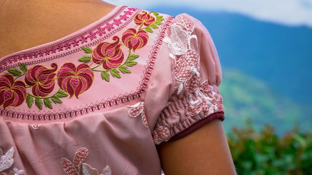 pexels-photo-14517185 Woman Wearing Embroidered Pink Top